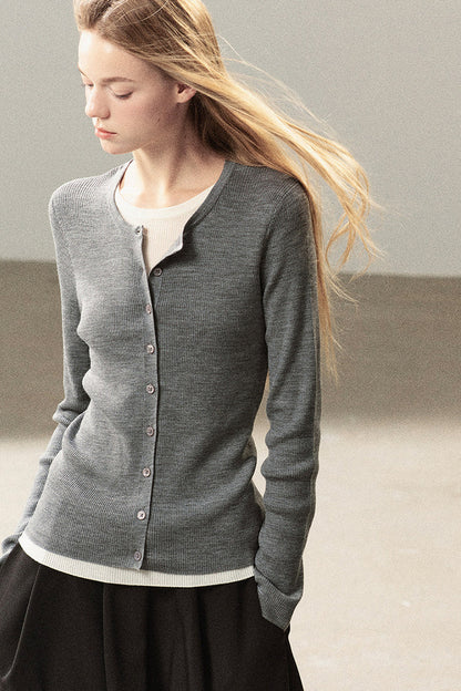 Pull en maille effet superposé