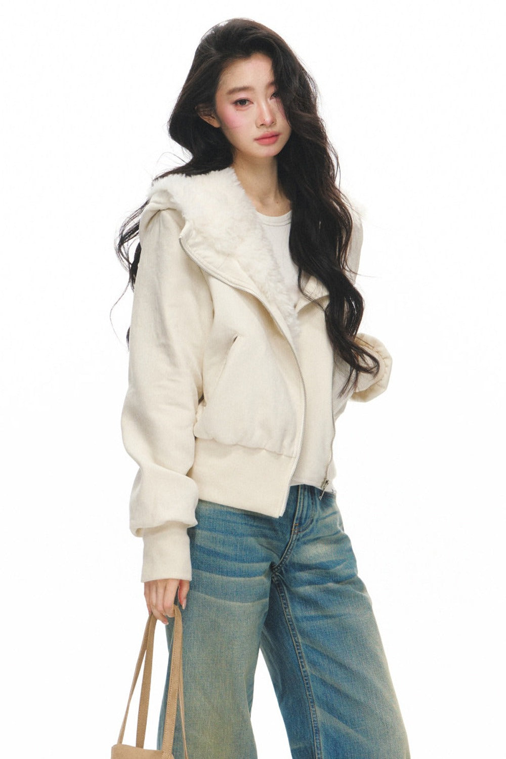 White Duck Down Jacket and Pants Set-Up