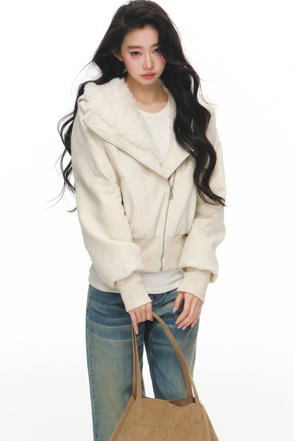 White Duck Down Jacket and Pants Set-Up