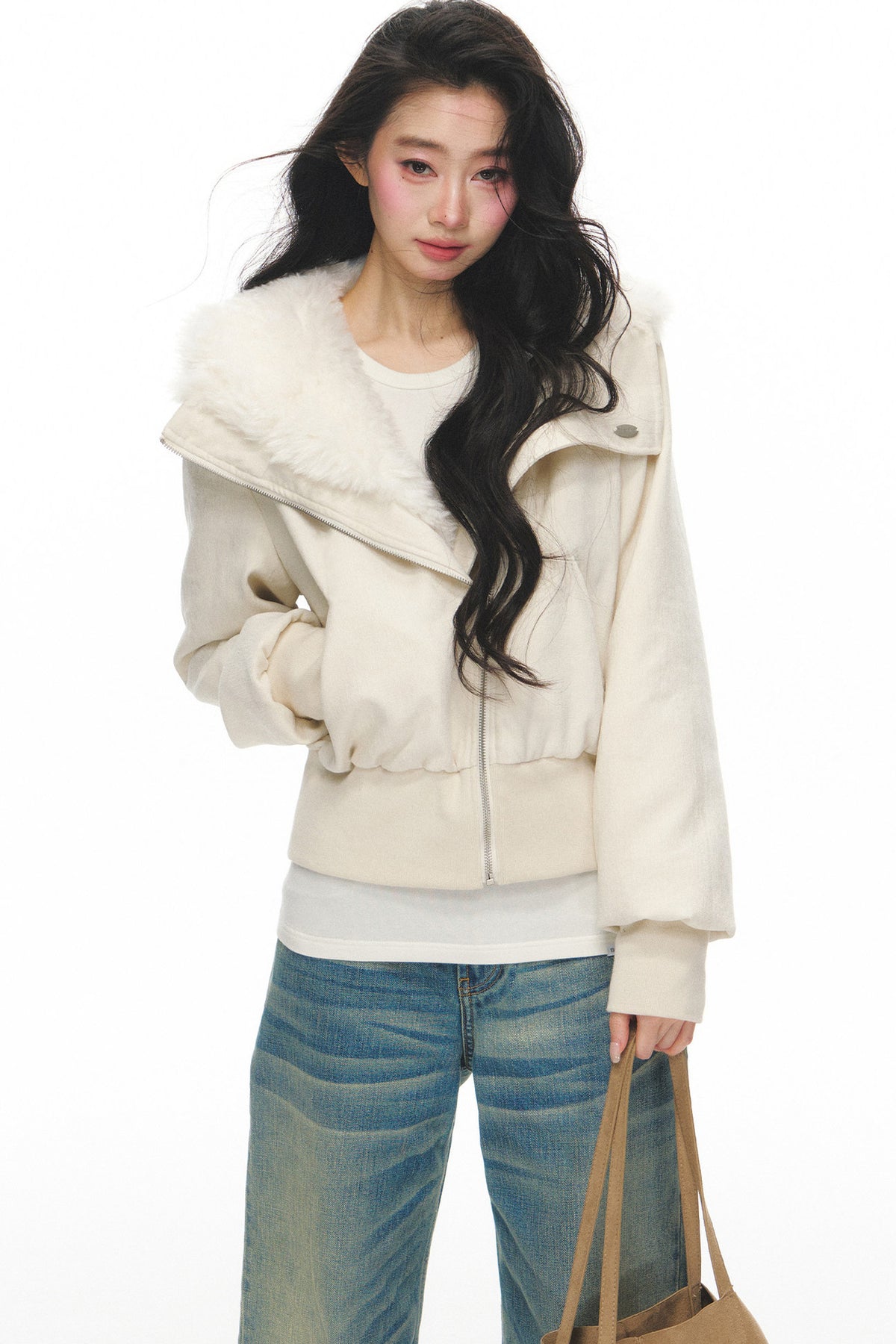 White Duck Down Jacket and Pants Set-Up