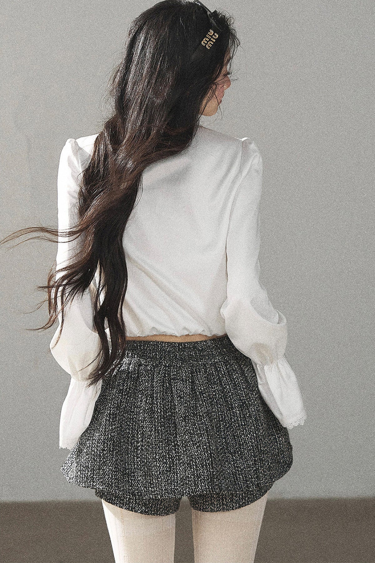 Ruffled Flared Sleeve Top