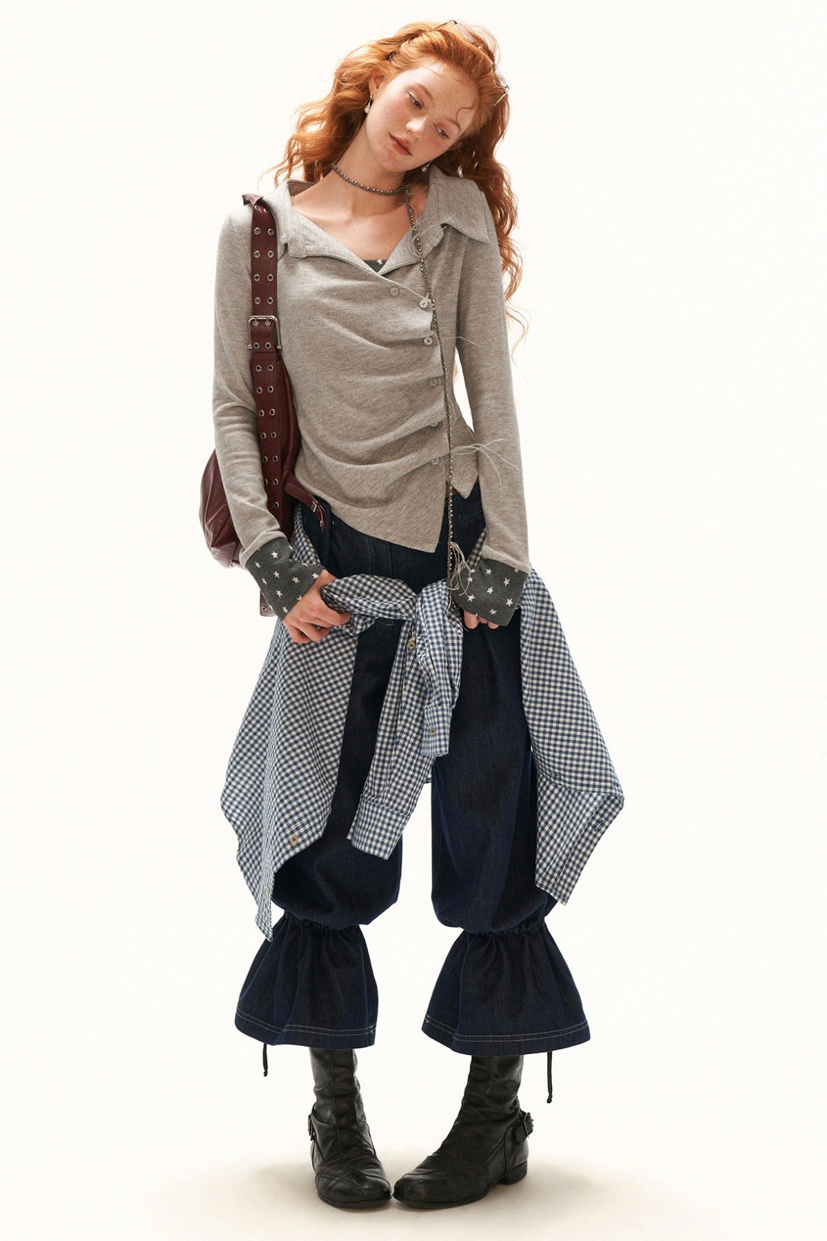 Layered-Look Long-Sleeve T-Shirt