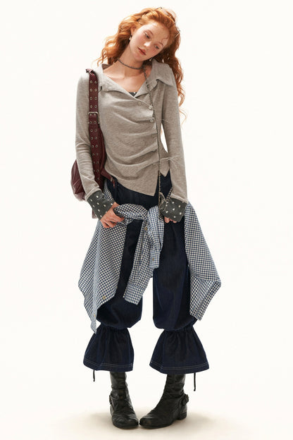 Layered-Look Long-Sleeve T-Shirt