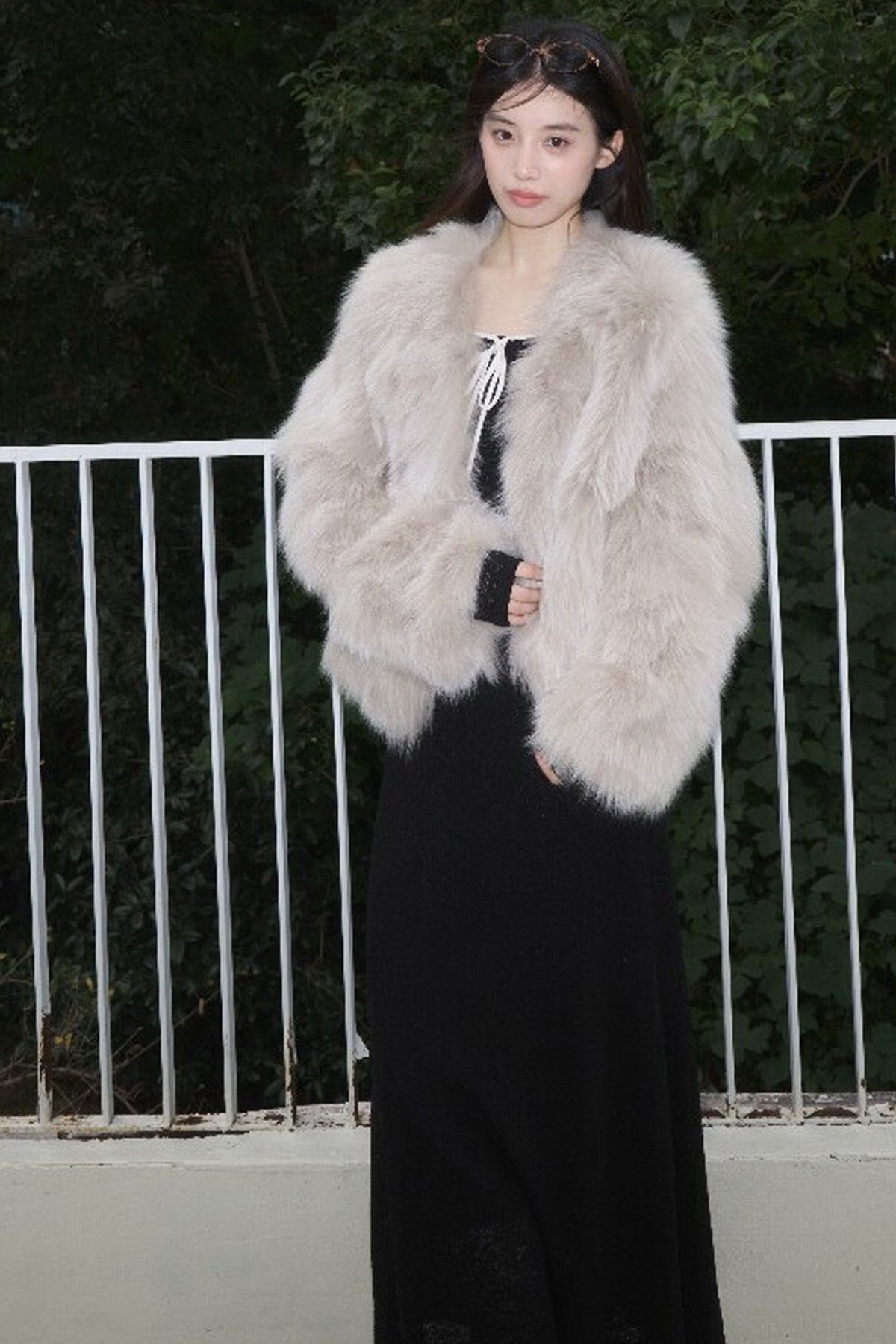 Strickkleid in A-Linie mit Struktur und Carmenausschnitt