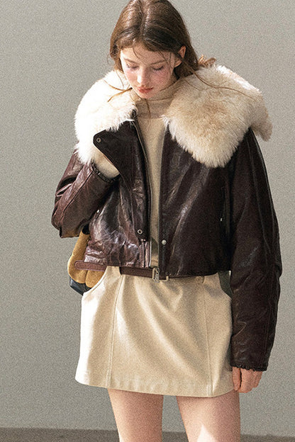 Genuine Sheepskin Lamb Fur Jacket