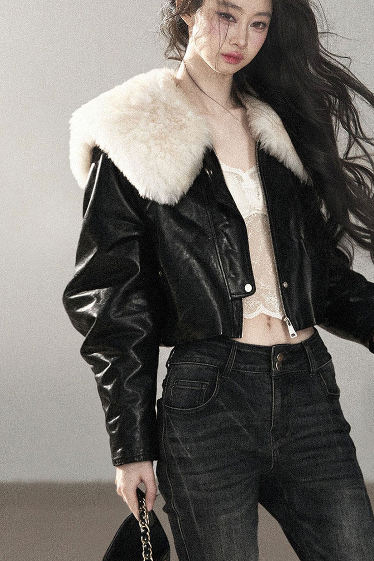 Genuine Sheepskin Lamb Fur Jacket