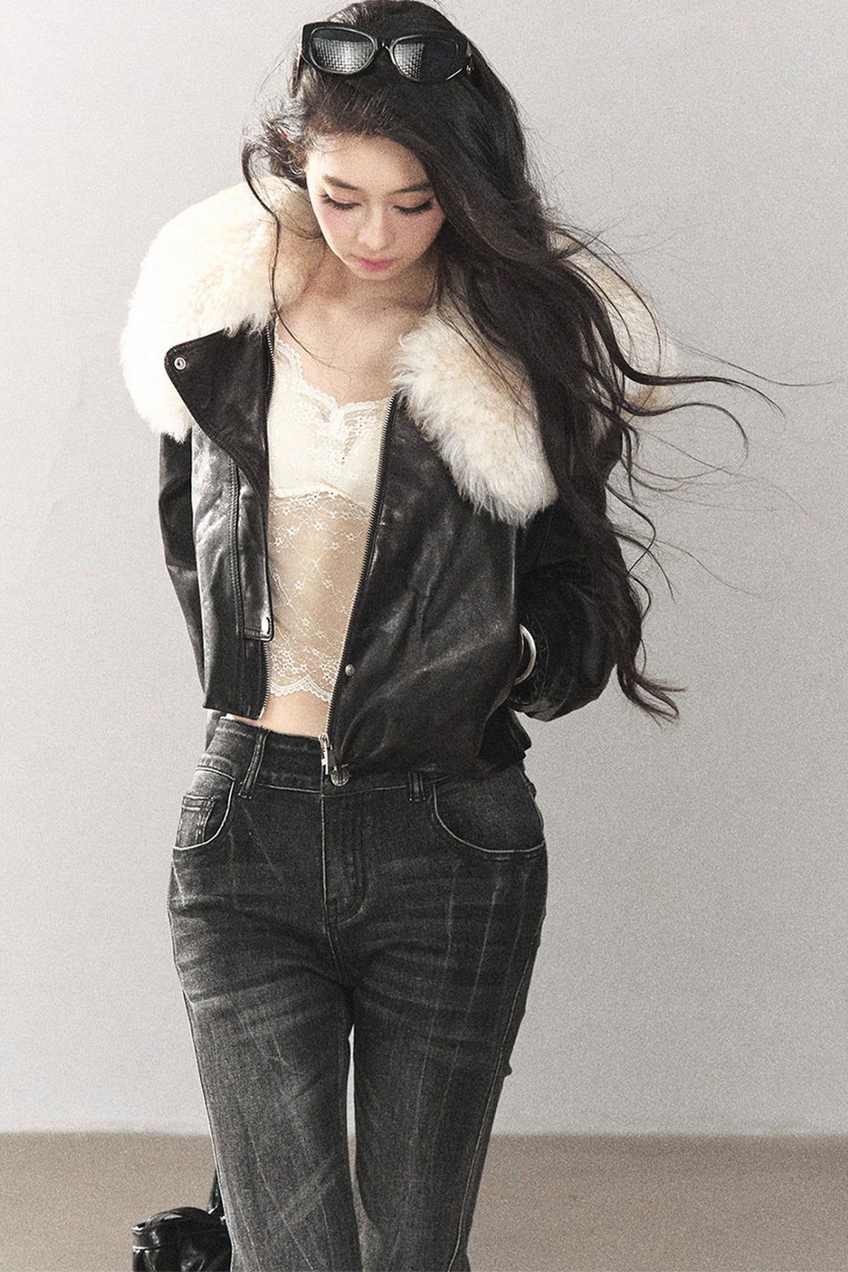 Genuine Sheepskin Lamb Fur Jacket