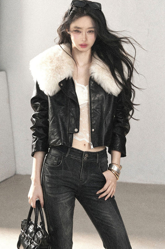 Genuine Sheepskin Lamb Fur Jacket