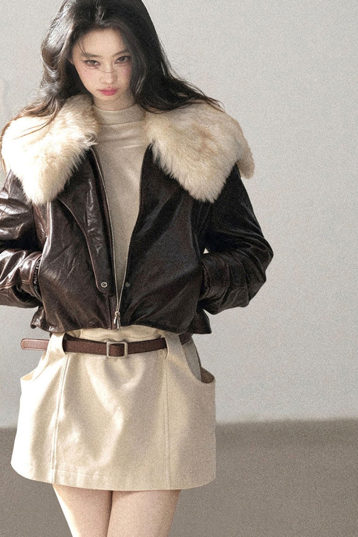 Genuine Sheepskin Lamb Fur Jacket