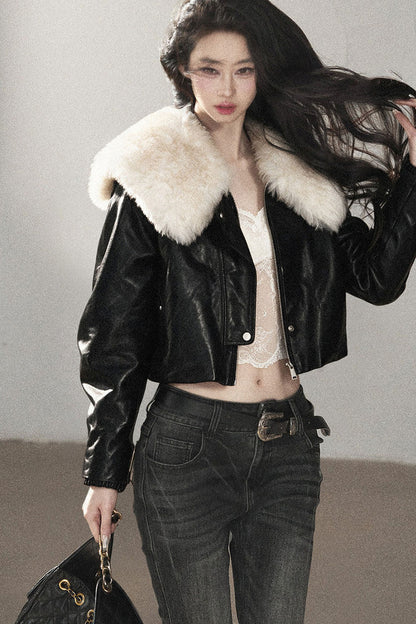 Genuine Sheepskin Lamb Fur Jacket