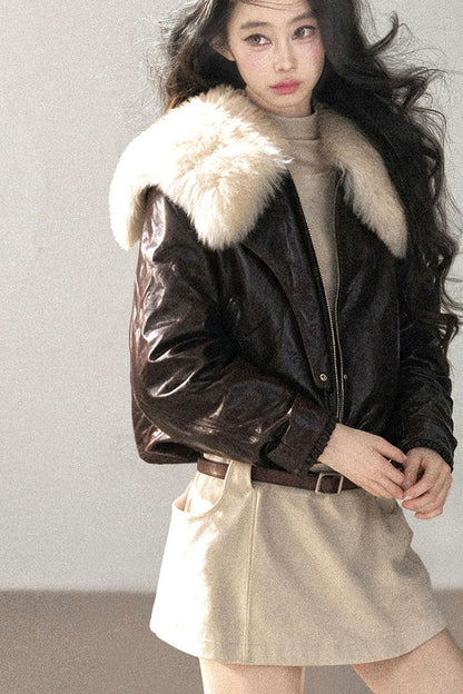 Genuine Sheepskin Lamb Fur Jacket