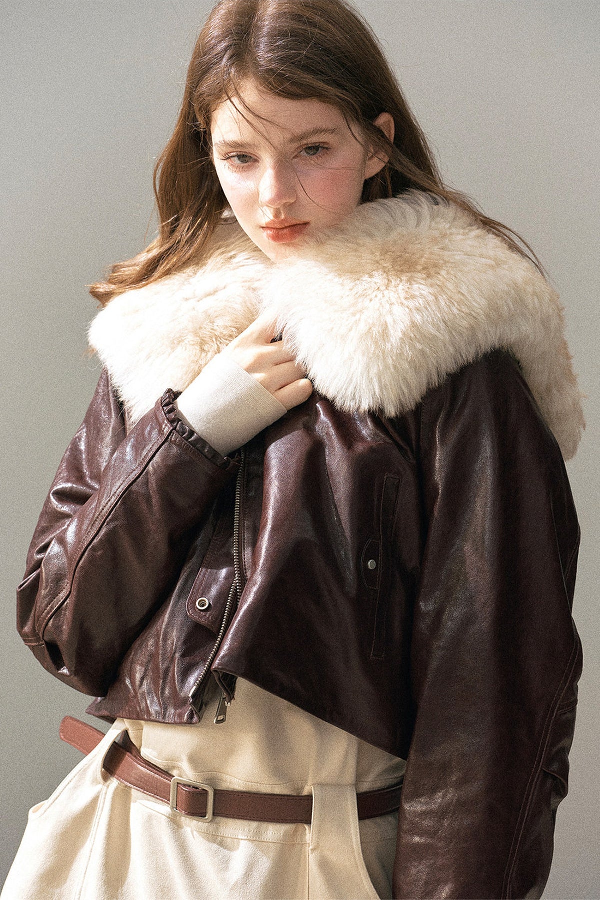 Genuine Sheepskin Lamb Fur Jacket