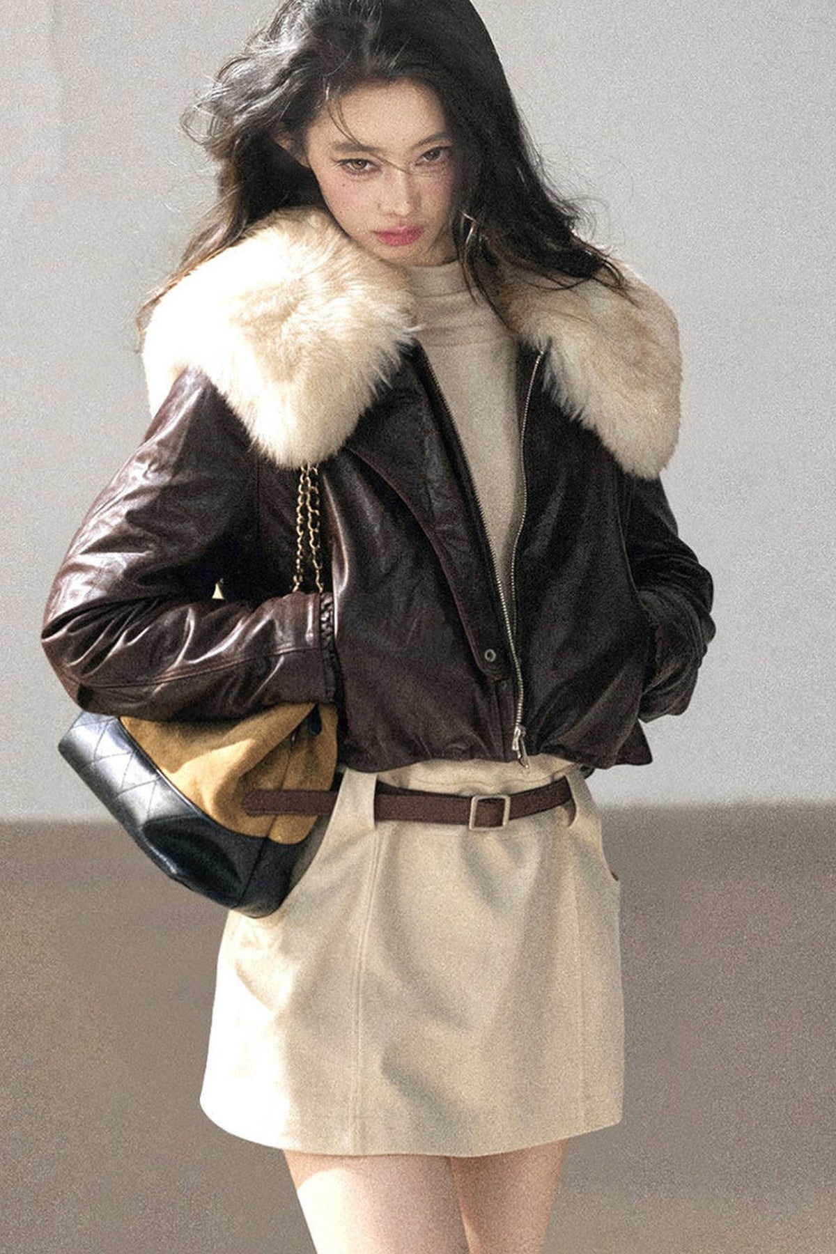 Genuine Sheepskin Lamb Fur Jacket