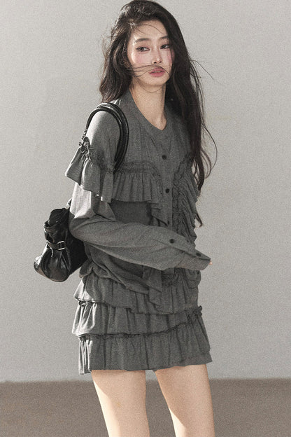 Multi-Layered Ruffle Top and Skirt