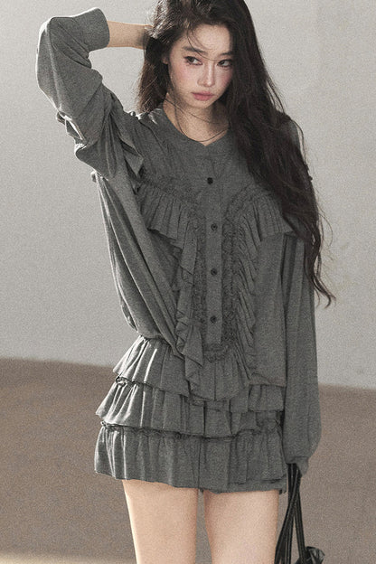 Multi-Layered Ruffle Top and Skirt