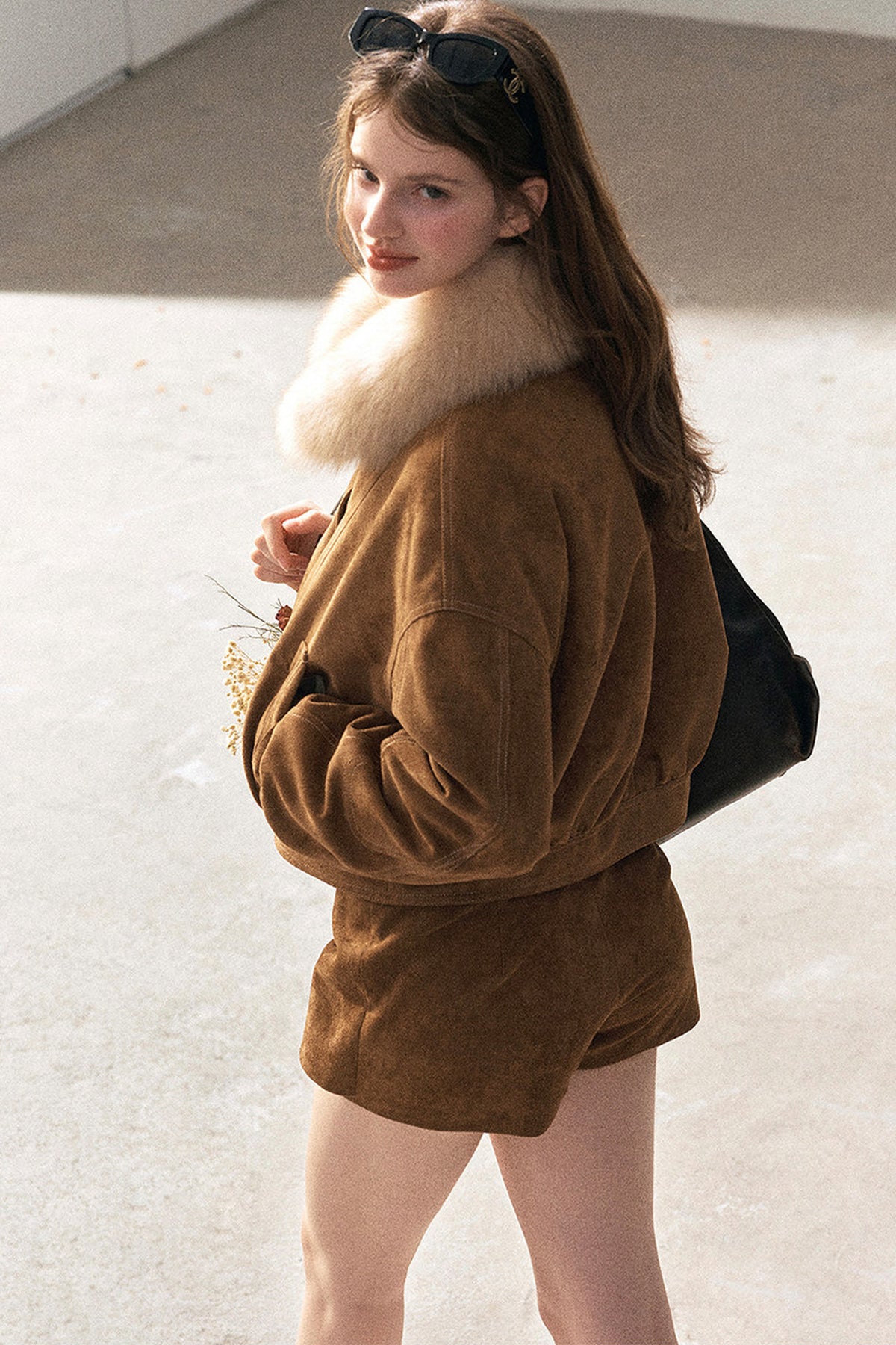 Real Fox Fur Goose Down Parka Jacket