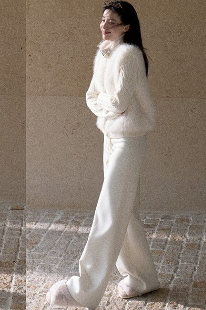 Silver Sprinkle Drawstring Waist Flared Pants