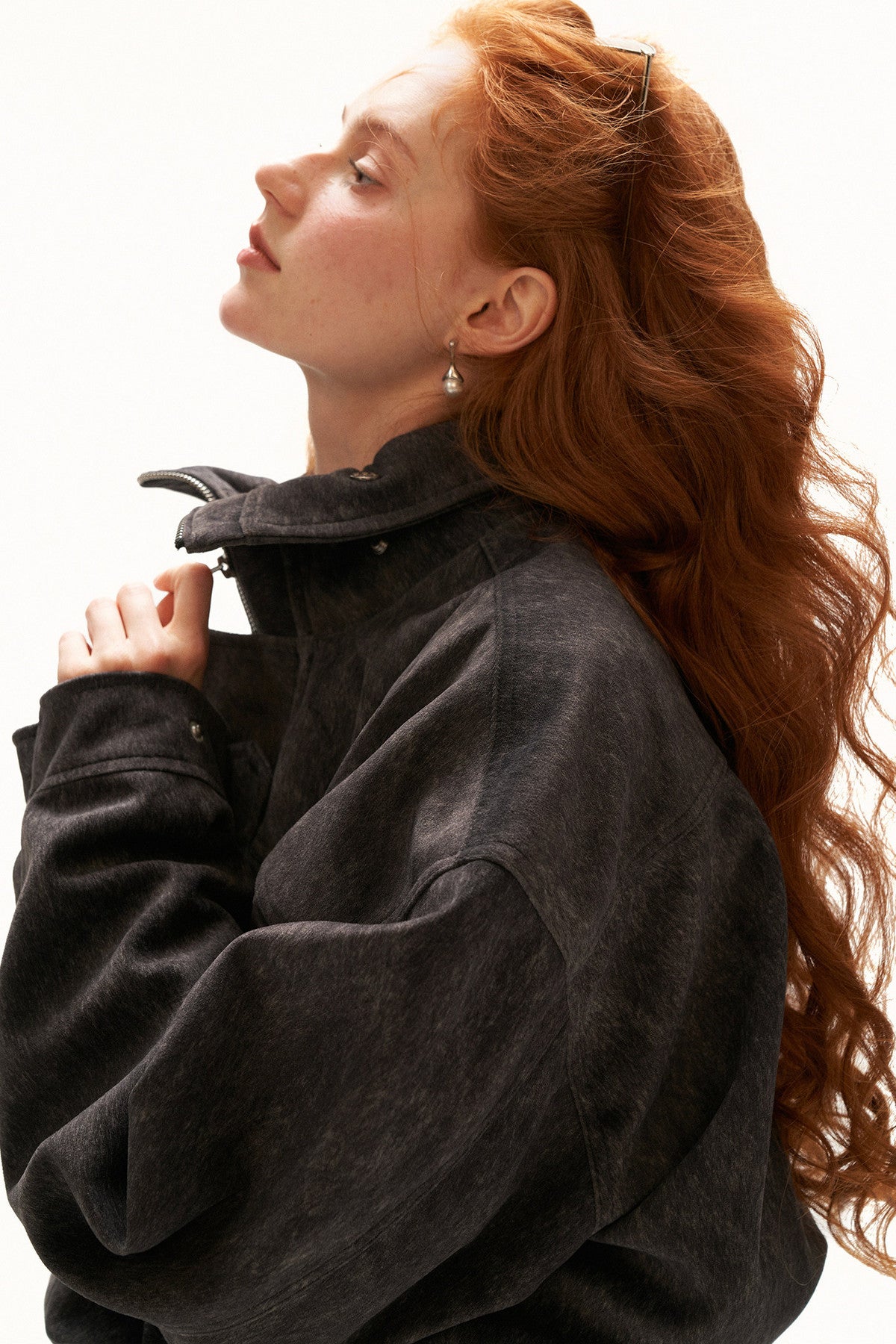 Imitation Horsehair Texture Silhouette Button Jacket