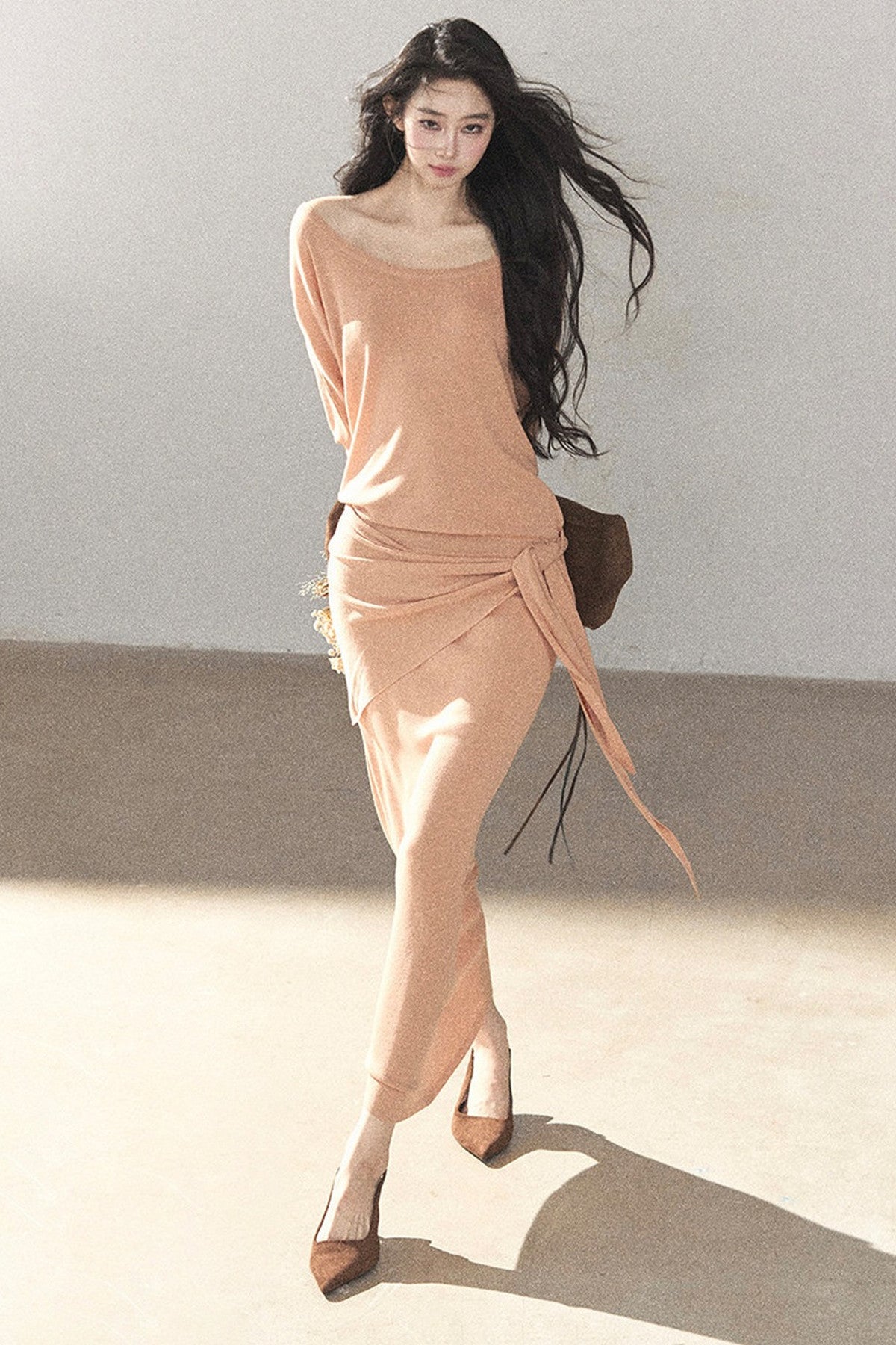 Under The Sunset Linen Mermaid Dress And Skirt Set