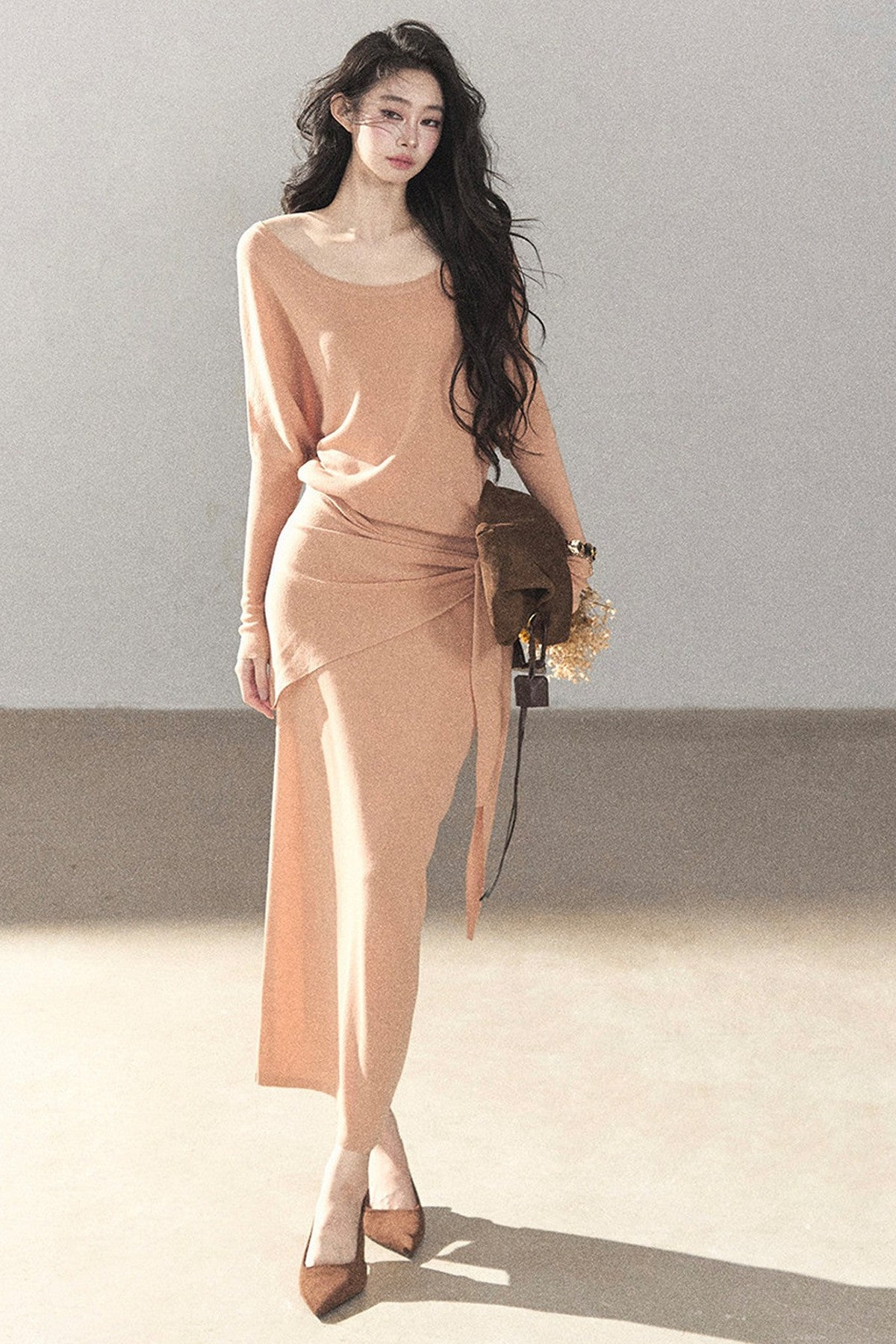 Under The Sunset Linen Mermaid Dress And Skirt Set