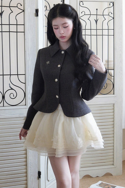High Waist Lace Layered Cake Skirt