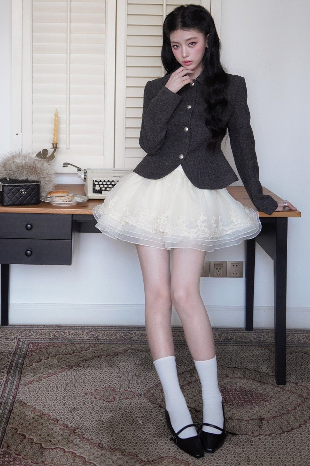 High Waist Lace Layered Cake Skirt