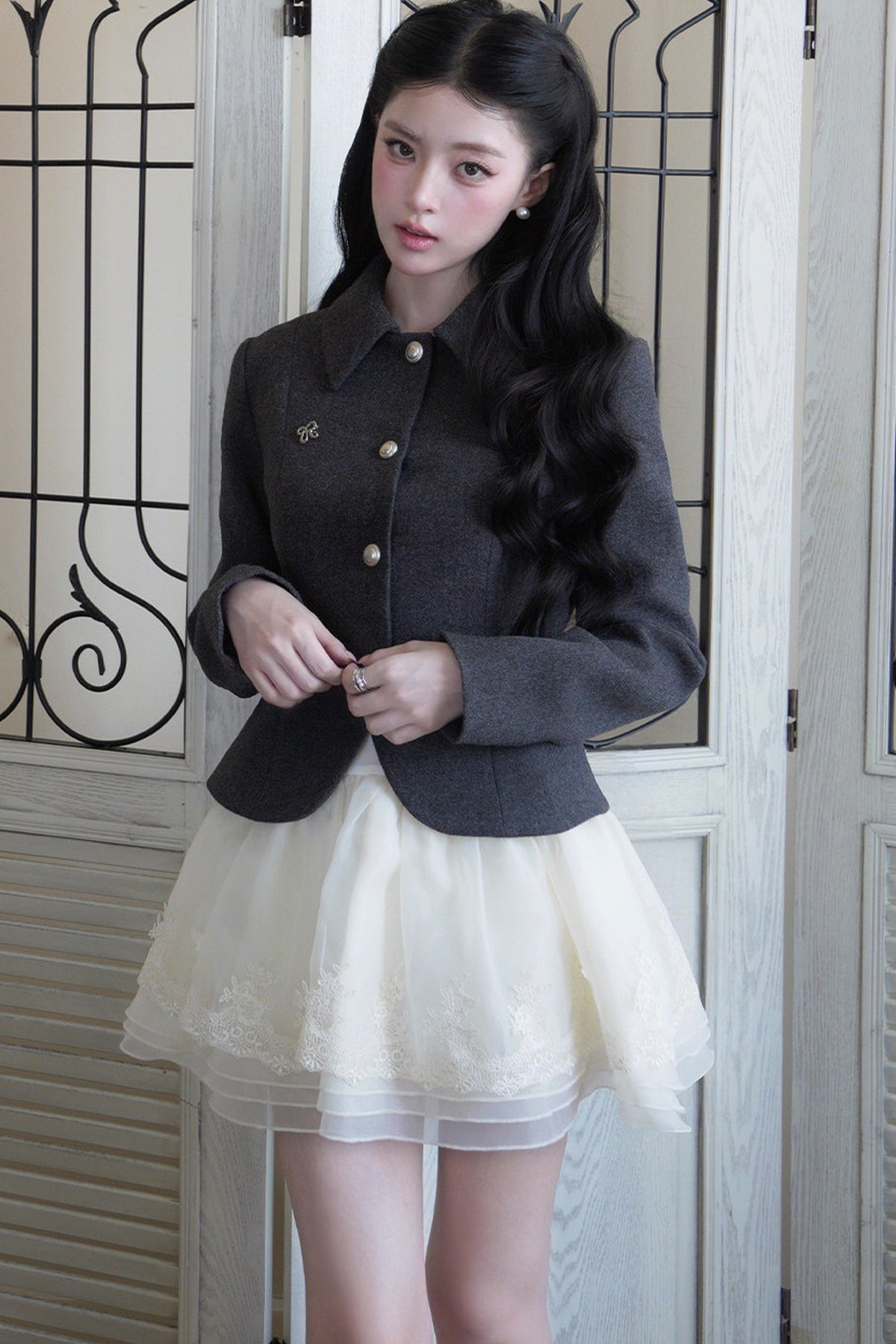 High Waist Lace Layered Cake Skirt