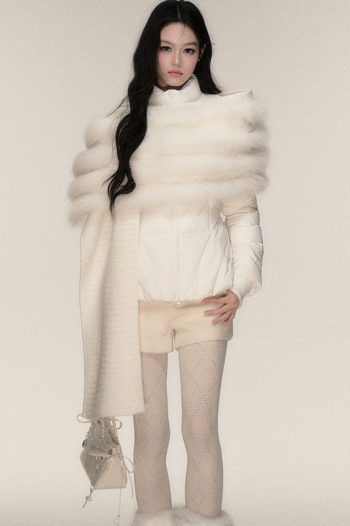 Lightweight White Duck Down Jacket Set-Up