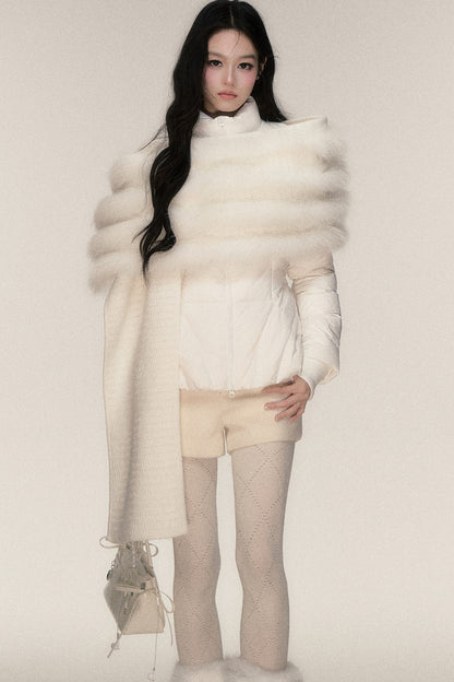Lightweight White Duck Down Jacket Set-Up