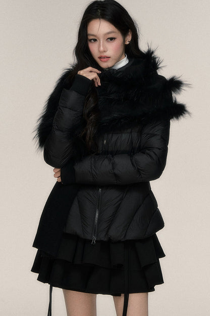 Lightweight White Duck Down Jacket Set-Up