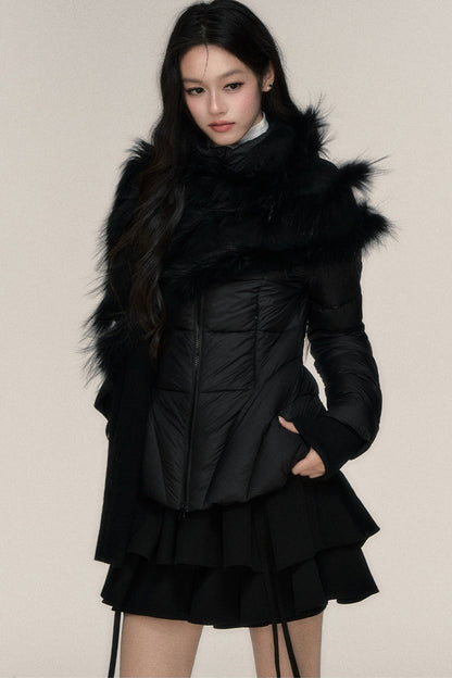Lightweight White Duck Down Jacket Set-Up