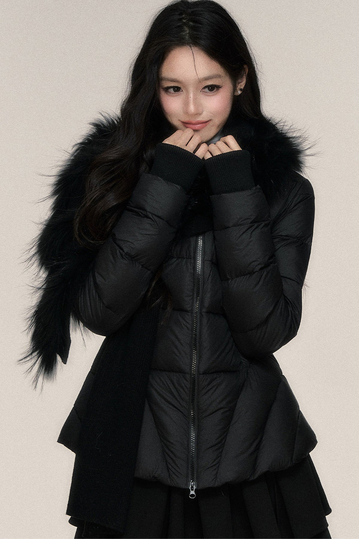 Lightweight White Duck Down Jacket Set-Up