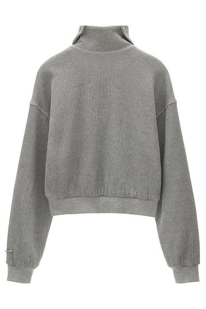 Structured Zip Knitted Jacket