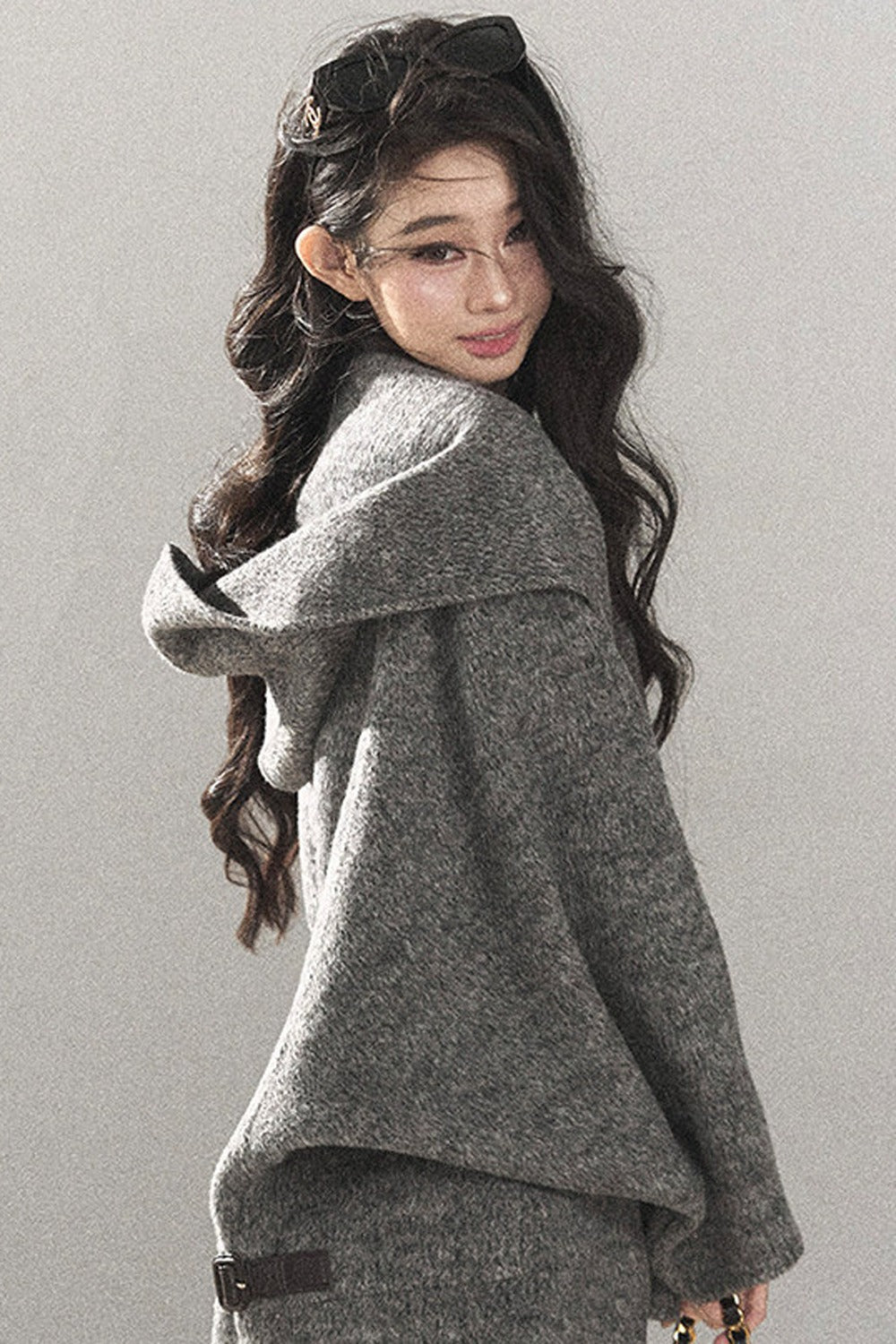 Double-Sided Cashmere Hooded Coat