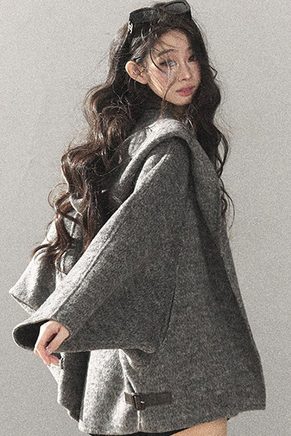 Double-Sided Cashmere Hooded Coat