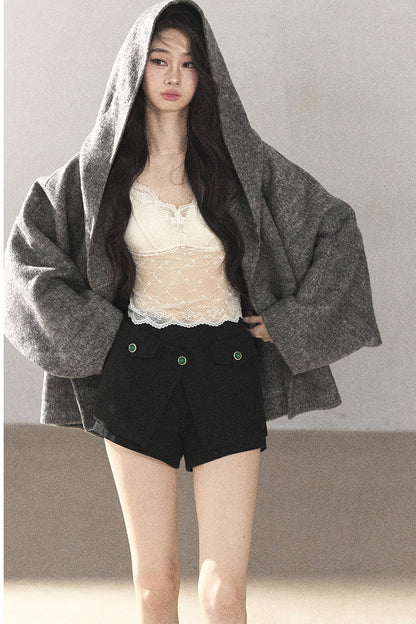 Double-Sided Cashmere Hooded Coat