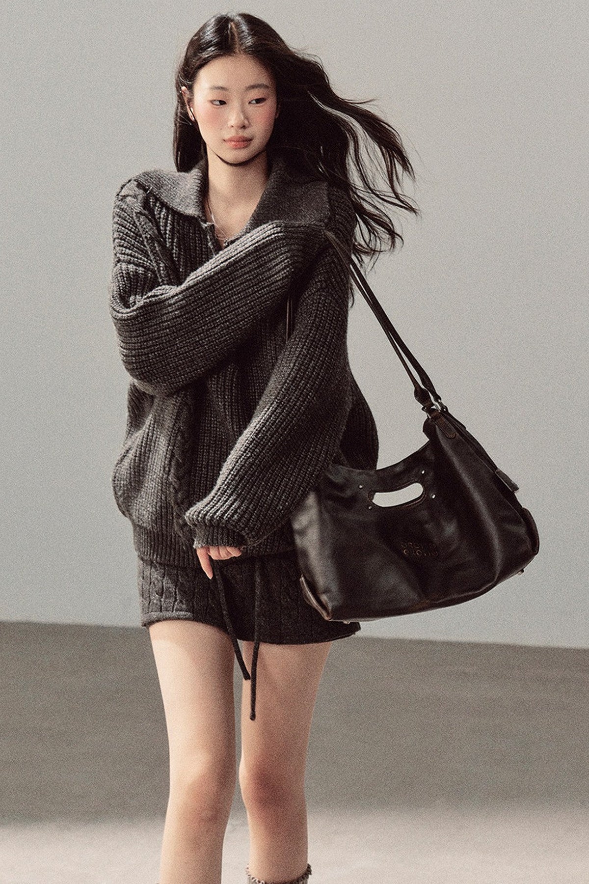 Silent Valley Wool Cable Knit Sweater and Pants Set-Up