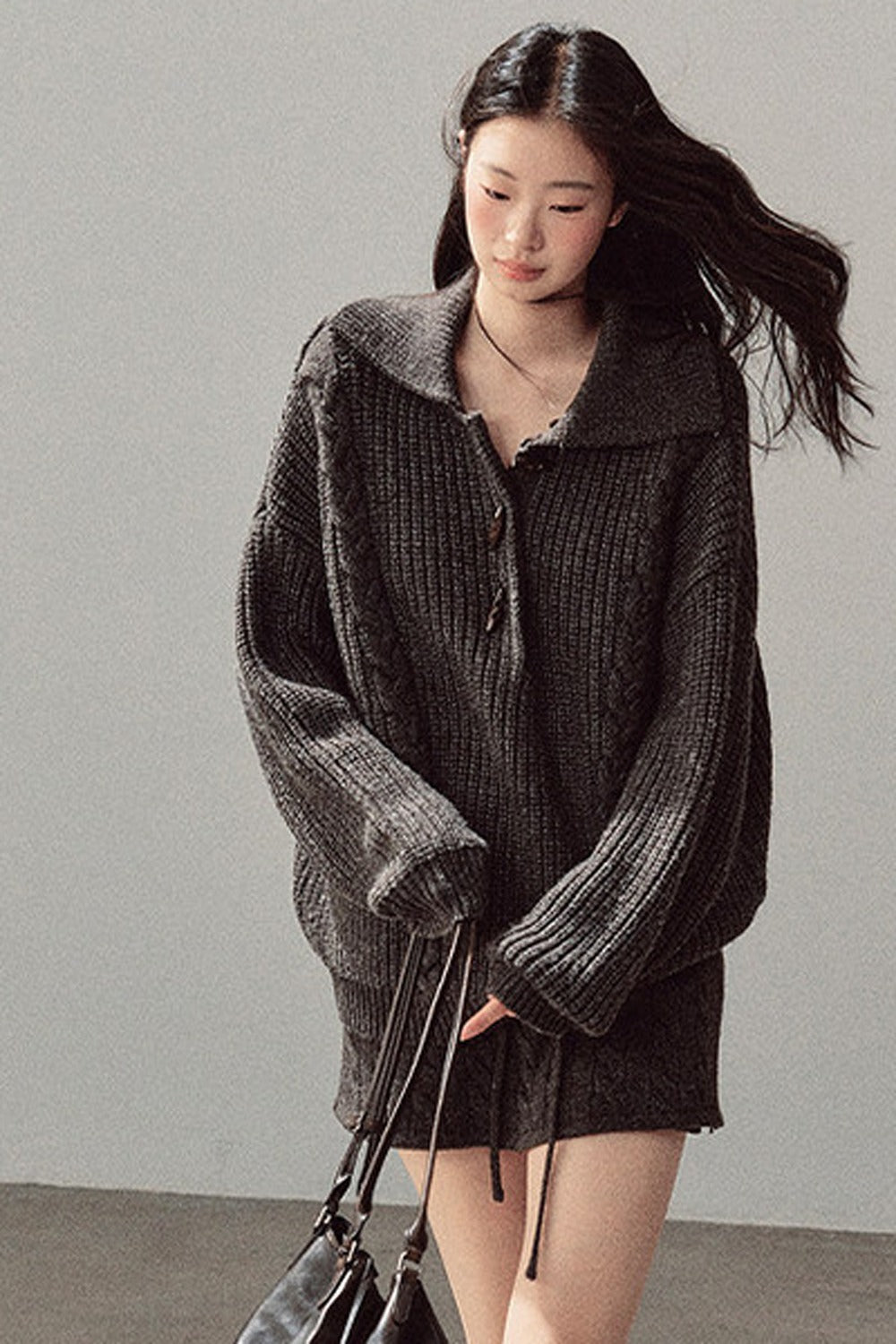 Silent Valley Wool Cable Knit Sweater and Pants Set-Up
