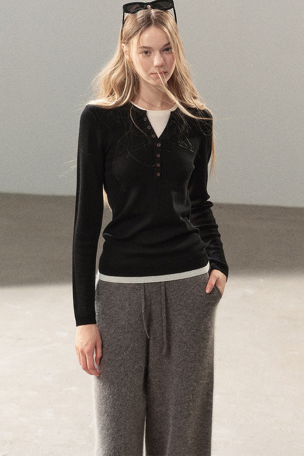 Raccoon Fur Wide-Leg Pants