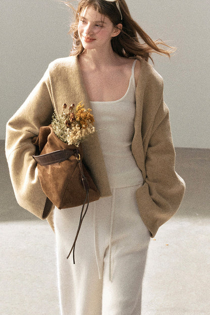Raccoon Fur Wide-Leg Pants