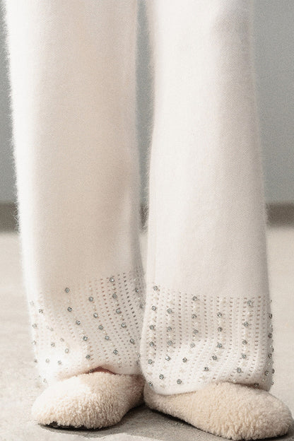 Raccoon Fur Wide-Leg Pants