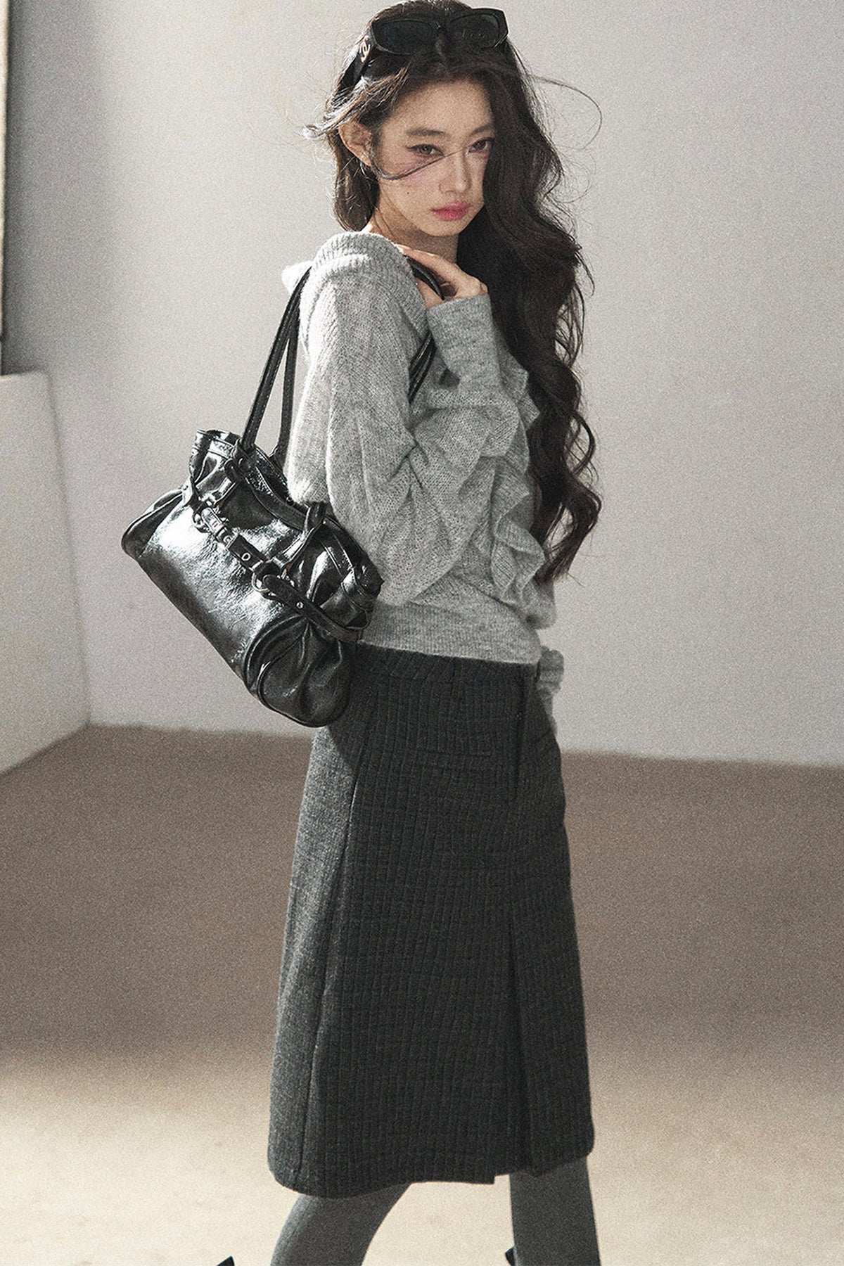 Ruffled Wool Sweater