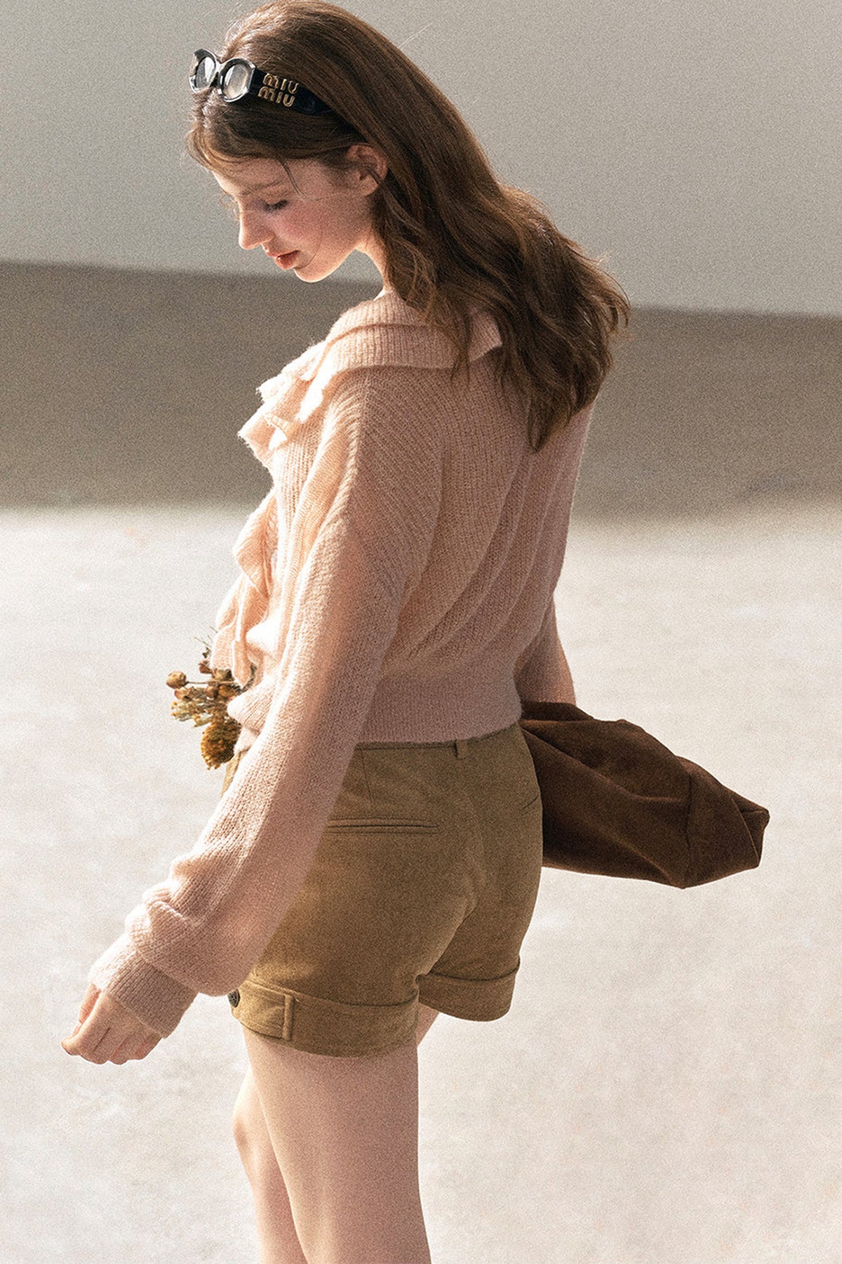 Ruffled Wool Sweater