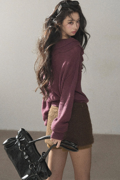 Ruffled Wool Sweater