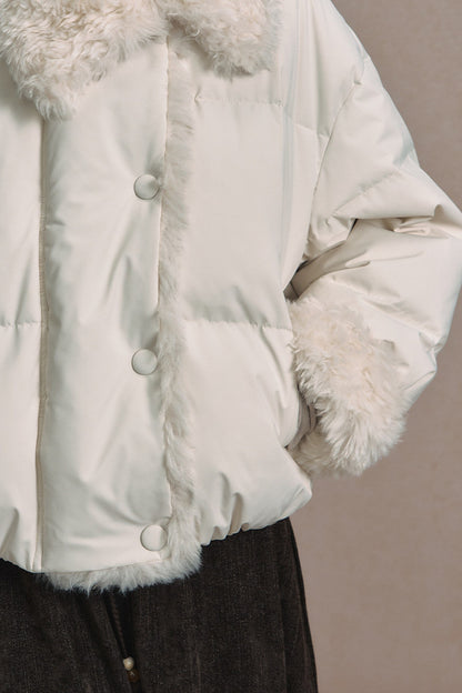 Short Fur Collar Down Jacket
