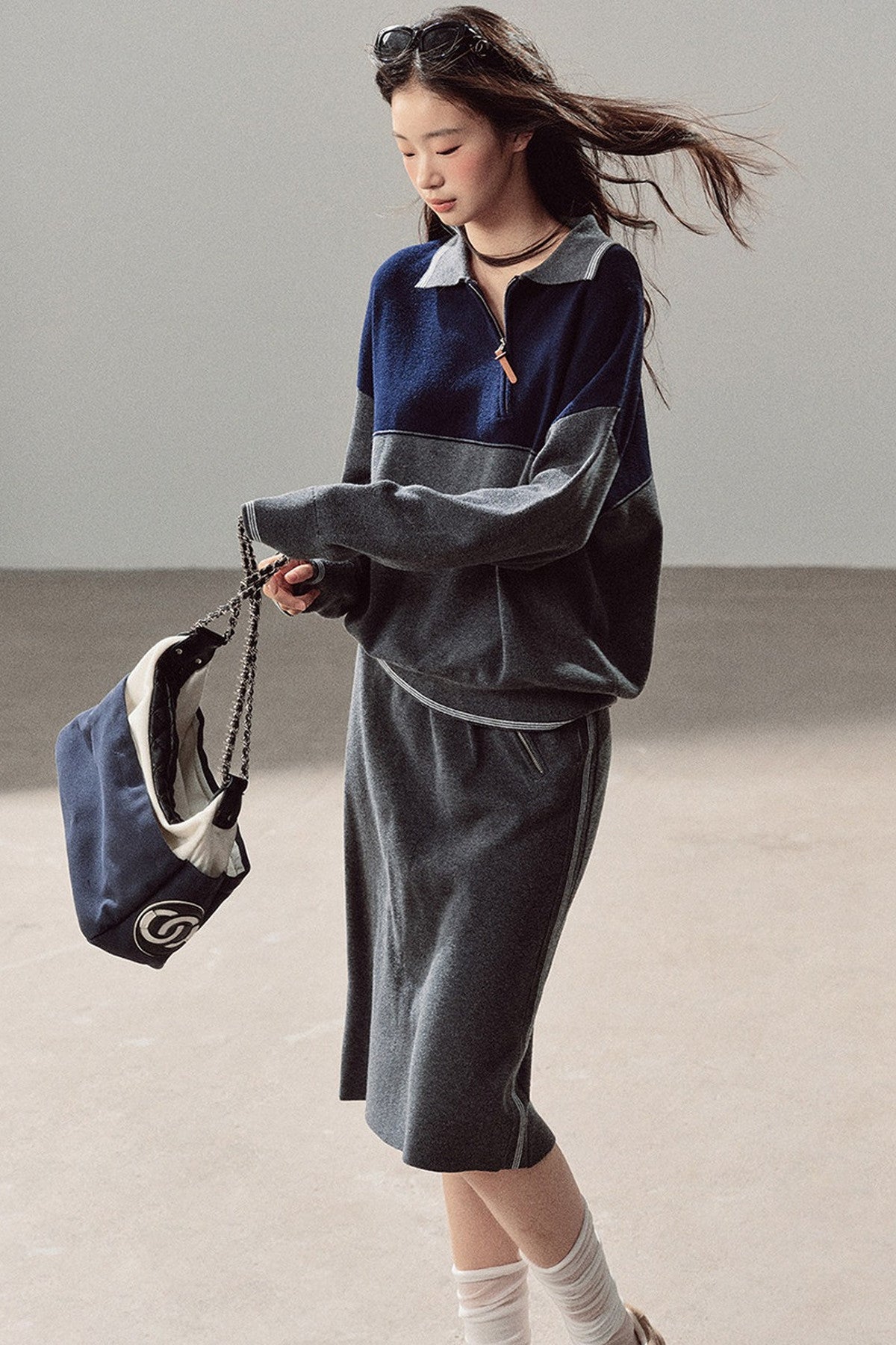 Wool Academy Style Top and Skirt Set-Up
