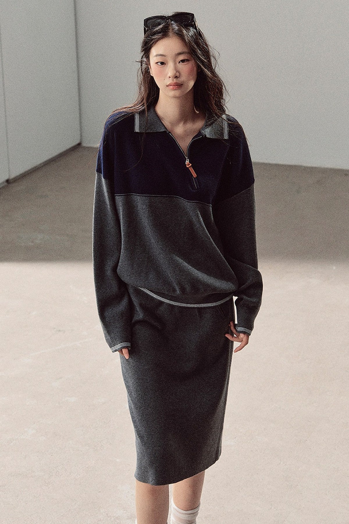Wool Academy Style Top and Skirt Set-Up