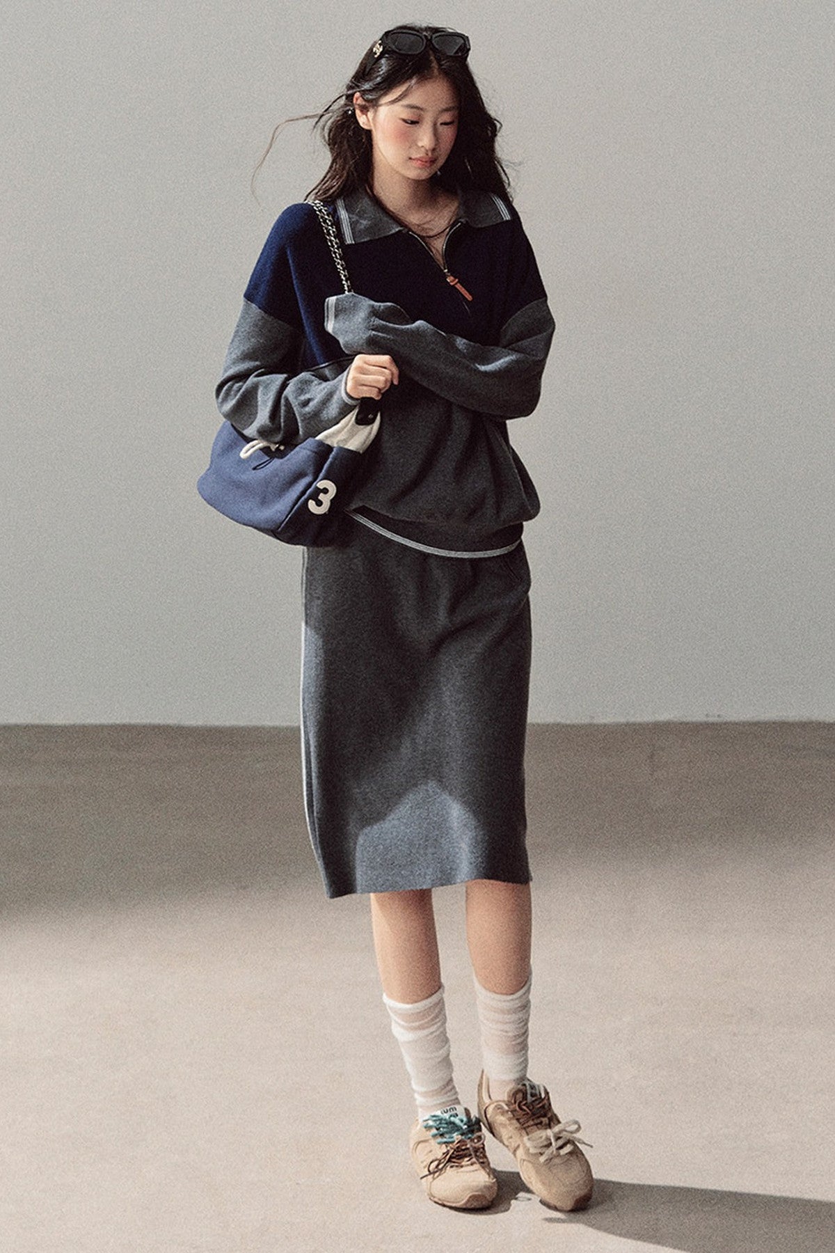 Wool Academy Style Top and Skirt Set-Up