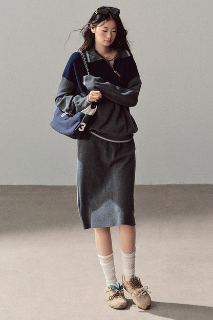 Wool Academy Style Top and Skirt Set-Up