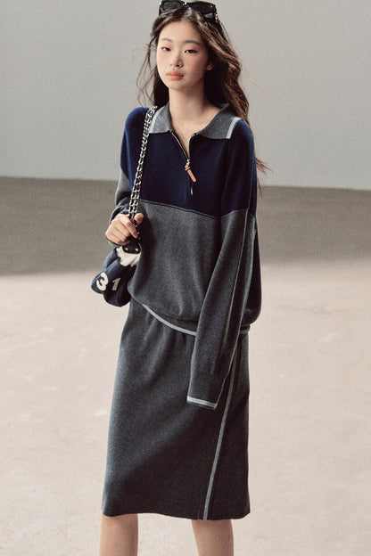 Wool Academy Style Top and Skirt Set-Up